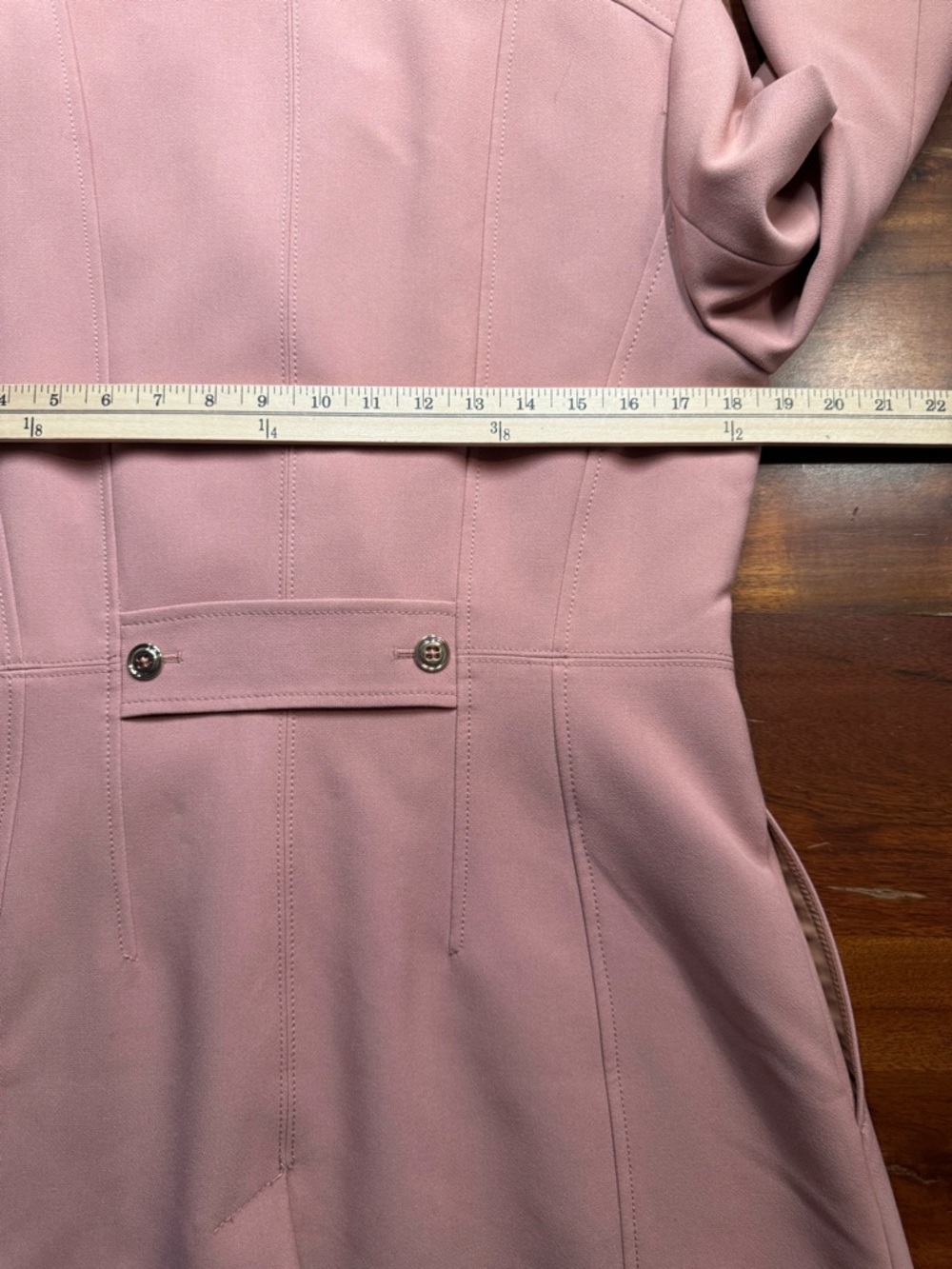 White House Black Market Womens Rose Pink Long Jacket Blazer Coat Sz M - Picture 5 of 8